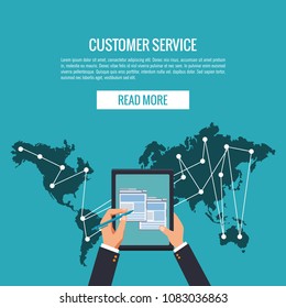 Customer service banner
