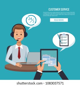 Customer service banner