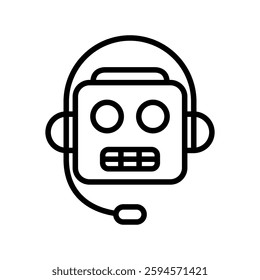 Customer service bot icon vector design in trendy style