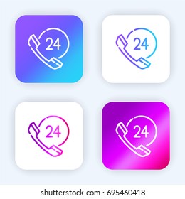 Customer service bright purple and blue gradient app icon