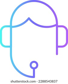 Customer service Business icon with blue duotone style. center, online, communication, information, assistant, telemarketing, info. Vector illustration