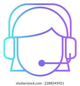 Customer service Business icon with blue duotone style. center, online, communication, information, assistant, telemarketing, info. Vector illustration