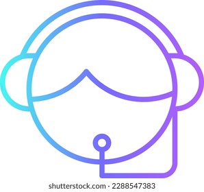 Customer service Business icon with blue duotone style. center, online, communication, information, assistant, telemarketing, info. Vector illustration
