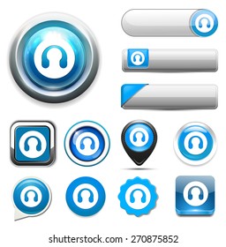 customer service button, call center icon 