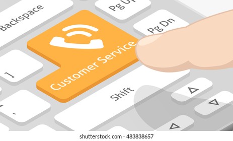 Customer Service Button on Keyboard