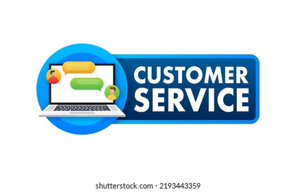Customer service. Call center landing page. Online support center, assistance. Vector stock illustration
