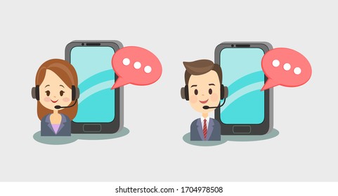 Customer Service Call Center Vector