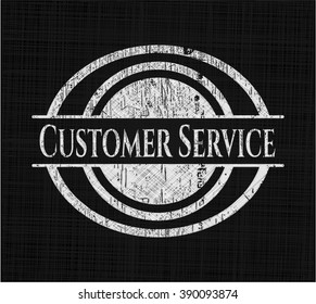 Servicio al cliente con textura de pizarra
