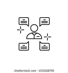 Customer service chat bubble icon. Element of global business icon