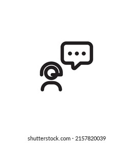 Customer service, chat, message, support line icon
