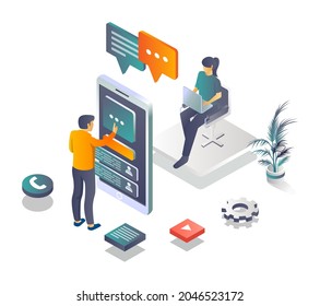 Servicio al cliente y conversación con el cliente con medios sociales