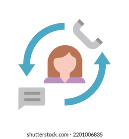 Customer Service colored icon. Simple colored element illustration. Customer Service concept symbol design from medical set. Can be used for web and mobile on white background