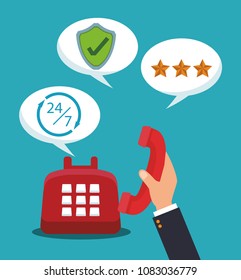 Customer service concept