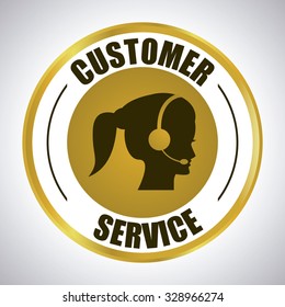 Customer service concept about call center icons design, vector illustration 10 eps graphic.