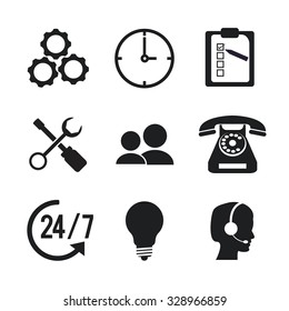 Customer service concept about call center icons design, vector illustration 10 eps graphic.