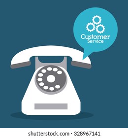 Customer service concept about call center icons design, vector illustration 10 eps graphic.