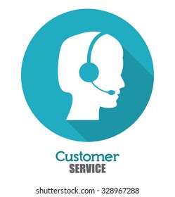 Customer service concept about call center icons design, vector illustration 10 eps graphic.