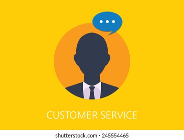 customer service concept flat icon