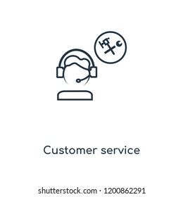 Customer service concept line icon. Linear Customer service concept outline symbol design. This simple element illustration can be used for web and mobile UI/UX.