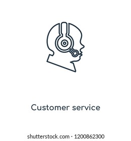 Customer service concept line icon. Linear Customer service concept outline symbol design. This simple element illustration can be used for web and mobile UI/UX.