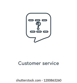 Customer service concept line icon. Linear Customer service concept outline symbol design. This simple element illustration can be used for web and mobile UI/UX.