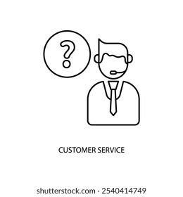 customer service concept line icon. Simple element illustration. customer service concept outline symbol design.