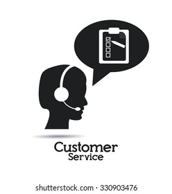 Customer service concept with technology icons design, vector illustration 10 eps graphic.