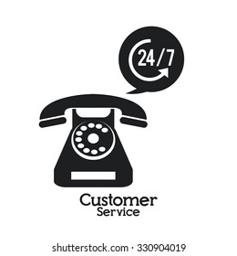 Customer service concept with technology icons design, vector illustration 10 eps graphic.