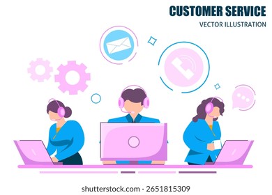Ilustración vectorial de concepto de Servicio al cliente
