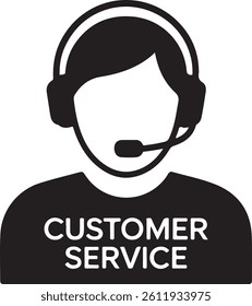 customer service contact icon sign vector
