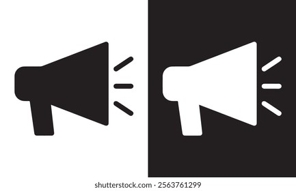 Customer service and Contact information megaphone  Icon. Loudspeaker icon . Electric megaphone with sound or marketing advertising.