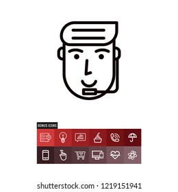 Customer service cyber monday vector icon