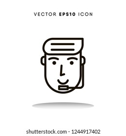 Customer service cyber monday vector icon