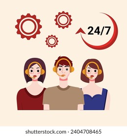 Customer service design, vector illustration eps 10.