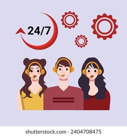 Customer service design, vector illustration eps 10.