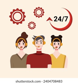 Customer service design, vector illustration eps 10.