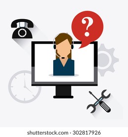 Customer service design, vector illustration eps 10.