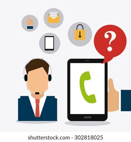 Customer service design, vector illustration eps 10.