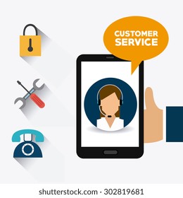 Customer service design, vector illustration eps 10.