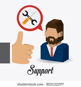 Customer service design, vector illustration eps 10.
