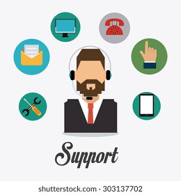 Customer service design, vector illustration eps 10.