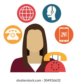 Customer service design, vector illustration eps 10.