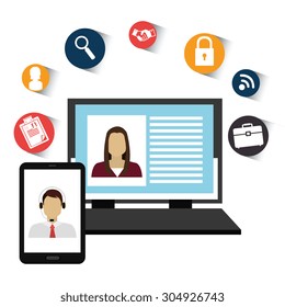 Customer service design, vector illustration eps 10.