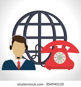 Customer service design, vector illustration eps 10.