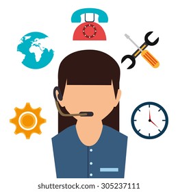 Customer service design, vector illustration eps 10.