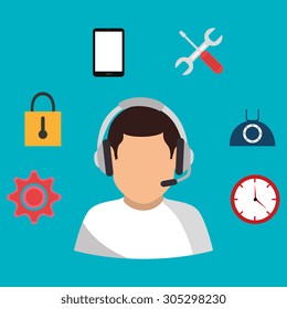 Customer service design, vector illustration eps 10.