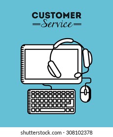 customer service design, vector illustration eps10 graphic 