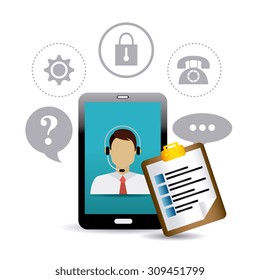 Customer service design, vector illustration eps 10.