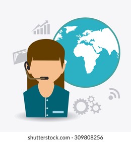 Customer service design, vector illustration eps 10.