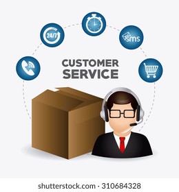 Customer service design, vector illustration eps 10.